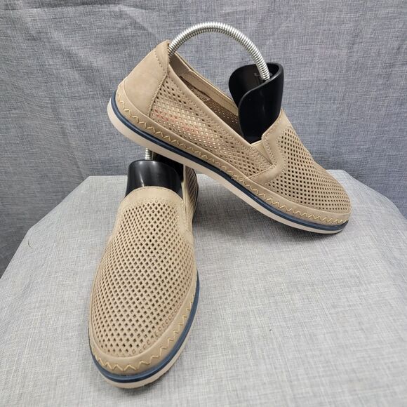 Pikolinos Mens Linares Loafer Shoes Nubuck Khaki Perforated SZ 42 UR 8.5 -- 9 US main image 7
